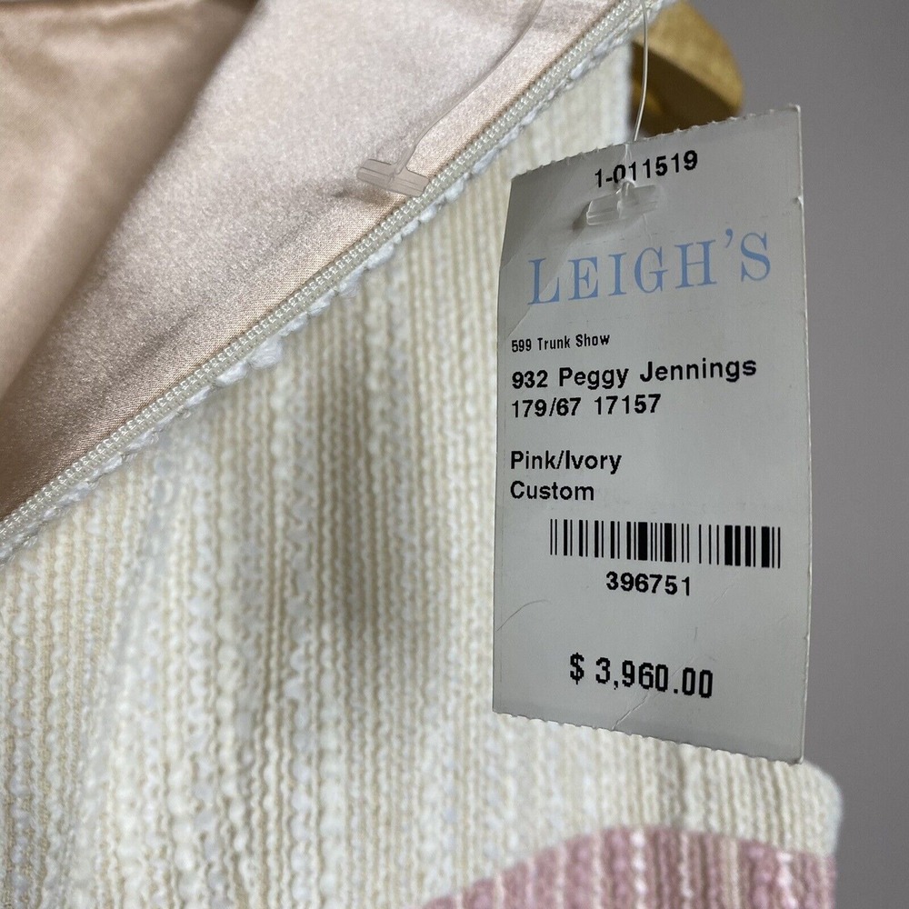 Peggy Jennings Pink Ivory Bubble Textured Sleeveless Shift Dress Size M - Picture 16 of 16